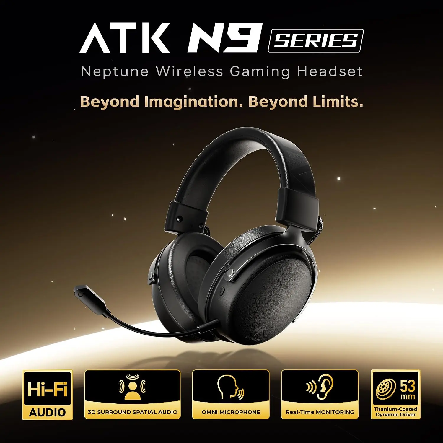 IMG_6ab76c391e7c4.webp ATK N9 Ultra Orange Tri-Mode Over-Ear Gaming Headset with Stereo Sound, Detachable Noise-Reducing Mic, 3.5 mm Wired, 2.4G Wireless and Bluetooth - Image 1