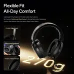 ATK N9 Ultra Orange Tri-Mode Over-Ear Gaming Headset with Stereo Sound, Detachable Noise-Reducing Mic, 3.5 mm Wired, 2.4G Wireless and Bluetooth - Image 4