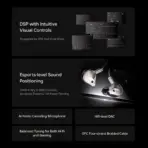 ATK Horizon White Wired Gaming IEMs with 3.5 mm Audio Jack, 10 mm Dual Magnetic Dynamic Driver, Active Noise Cancellation and Built-In Microphone - Image 5