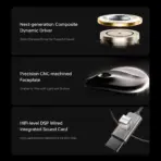 ATK Horizon White Wired Gaming IEMs with 3.5 mm Audio Jack, 10 mm Dual Magnetic Dynamic Driver, Active Noise Cancellation and Built-In Microphone - Image 7