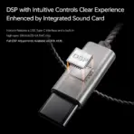 ATK Horizon White Wired Gaming IEMs with USB Type-C, 10 mm Dual Magnetic Dynamic Driver and Active AI Noise Cancellation - Image 3