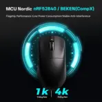 ATK VXE Dragonfly R1 Pro Black Wireless Gaming Mouse, PAW3395 Sensor, 26,000 DPI, 48g, 4K Polling with Required Receiver, Wired USB, 2.4GHz, 75-Hour Battery - Image 6