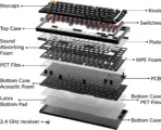 Keychron J2 75% Wireless Mechanical Keyboard, Black, Super Red Switches, Hot-Swappable RGB, QMK, 2.4 GHz, Bluetooth 5.2, USB-C - Image 2