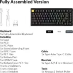 Keychron J2 75% Wireless Mechanical Keyboard, Black, Super Red Switches, Hot-Swappable RGB, QMK, 2.4 GHz, Bluetooth 5.2, USB-C - Image 6