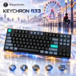 Keychron B33 Wireless Keyboard, 80% TKL, Silent Scissor Switches, Tri-Mode Connectivity, Deep Black