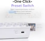 ATK 68 RX White 65% Hall Effect Keyboard with Wolf Magnetic Switches, 8K Polling, 0.08 ms Latency, 0.001 mm Rapid Trigger, RGB, and Detachable Aluminum Wrist Rest - Image 6
