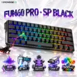 MonsGeek FUN60 Pro SP Black 60% USB-C Wired Magnetic Gaming Keyboard, Akko Glare Magnetic Switches, Side-Printed Shine-Through PBT Keycaps, 8K Polling, 0.01mm Rapid Trigger & ARGB