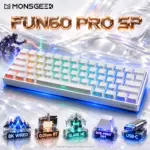 MonsGeek FUN60 Pro SP White 60% Wired Hall Effect Gaming Keyboard, Akko Glare Magnetic Switches, Side-Printed Shine-Through PBT, 8K Polling & 0.01mm Rapid Trigger