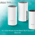 TP-Link Deco E4 AC1200 Dual-Band Whole Home Mesh Wi-Fi System With Up To 1167 Mbps, 4000 Sq Ft Coverage, MU-MIMO, Parental Controls, Router And Access Point Modes | 3 PACK - Image 2
