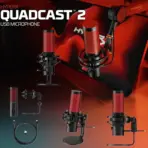 HyperX QuadCast 2 USB Gaming Microphone with Hi-Res Studio-Quality Recording, Tap-to-Mute Sensor, On-Board Controls, Removable Shock Mount & Stunning HyperX Red Lighting for PC, PS4, PS5 | BLACK RED - Image 7