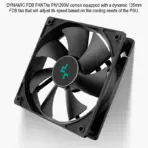 DeepCool PN1200M ATX 3.1 1200W Power Supply, 80 Plus Gold, Cybernetics Gold  PCIe 5.1 12V-2x6 Cable, Fully Sleeved Cables, 135mm FDB Fan, Japanese Capacitor | BLACK - Image 6