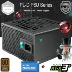 DeepCool PL750D ATX3.1 750W Power Supply With 12V-2x6 PCIe 5.1 Cable, 80 PLUS Bronze Efficiency, Cybernetics Silver, 120mm Hydro Fan, Dual EPS, Full Protection , Non-Modular | BLACK  - Image 2