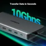 UGREEN Revodok Pro 313 13-In-1 USB-C Docking Station 4K@60Hz Triple Display Dual HDMI DP 10Gbps USB-C USB-A 100W PD Gigabit Ethernet SD TF 3.5mm Audio - Image 2