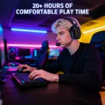 ATTACK SHARK L80PRO Wireless Gaming Headset With 20ms Low Latency, Tri-Mode 2.4G Bluetooth Wired Connection, Dual Detachable Mics, 40mm Drivers, 300mAh Battery | BLACK - Image 2