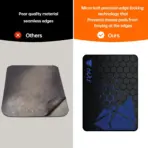 NCTS Large Size (440mm x  350mm x 4mm) Hexagonal Print , Precision Type Gaming Mouse Pad with Stitched Embroidery Edge, Premium-Textured Mouse Mat with Thick Non-Slip Rubber Base , Indigo &  Black - Image 4