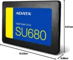 ADATA Ultimate SU680 1TB 2.5-Inch SSD – 3D NAND, SATA Interface, Lightweight Design, Shock Resistant, Internal Upgrade for Laptops & PCs - Image 2