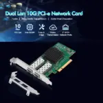 10Gb Dual LAN SFP PCI-e Network Card, Intel 82599(X520-DA2) Controller, 10Gbps Ethernet Adapter, 2 x 10Gbe SFP Port, 10G NIC Card, Support Windows/Windows Server/Linux/VMware