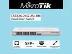 Mikrotik CSS326-24G-2S+RM  24 PORT Managed Gigabit Ethernet Supports Power Over Ethernet (PoE) 1U Network Switch, 2x SFP, White