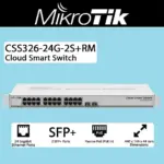 Mikrotik CSS326-24G-2S+RM  24 PORT Managed Gigabit Ethernet Supports Power Over Ethernet (PoE) 1U Network Switch, 2x SFP, White