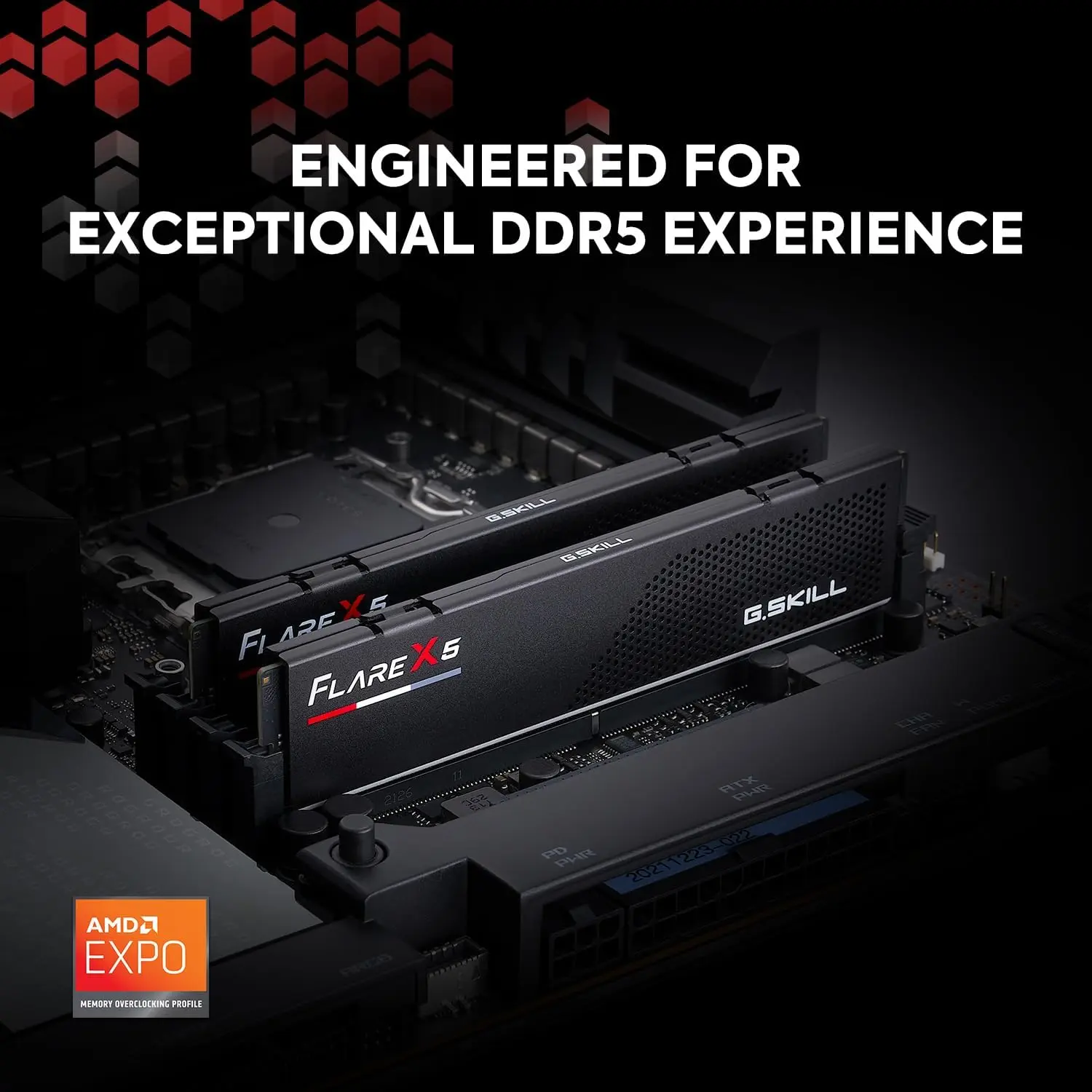 71PyqBCHb4L._AC_SL1500_-2.webp G.SKILL Flare X5 16GB DDR5 6000MHz CL36 Desktop RAM With AMD EXPO Support, 1.35V, Black Heatsink, Unbuffered UDIMM, Optimized For Ryzen 7000, X670, B650 Systems - Image 1