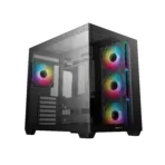 DeepCool CG530 4F Dual-Chamber Mid-Tower ATX Case with 270° Glass View, 4 ARGB Fans, 360mm Radiator Support, USB-C, 410mm GPU Support, Hidden Cabling, 7 Expansion Slots | BLACK  - Image 10
