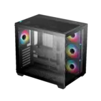 DeepCool CG530 4F Dual-Chamber Mid-Tower ATX Case with 270° Glass View, 4 ARGB Fans, 360mm Radiator Support, USB-C, 410mm GPU Support, Hidden Cabling, 7 Expansion Slots | BLACK  - Image 11