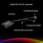 SEGOTEP HB12 Combo Kit Gaming PC Cooling (3x Fan + 10port 5v ARGB Controller Hub+ Remote Control ) - 120mm - Infinity Mirror ARGB Design on Sides -molex - Hydraulic Bearing- THREE Fans - White - Image 16