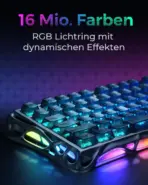 GravaStar Mercury V75-HE Gaming Keyboard With RGB Gateron Magnetic Jade Pro Switch : 8000Hz Polling Rate, 0.005mm Magnetic Switch Precision, 0.125ms Ultra-Low Latency, Adjustable Actuation, Rapid Trigger, Semi-Aluminum Build  | Stealth Black ● USED - Image 3