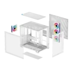 DeepCool CG530 4F Dual-Chamber Mid-Tower ATX Case with 270° Glass View, 4 ARGB Fans, 360mm Radiator Support, USB-C, 410mm GPU Support, Hidden Cabling, 7 Expansion Slots | WHITE - Image 21