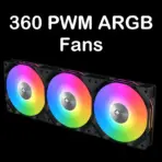 XIGMATIC Connect 360 -- 360mm AIO Liquid CPU Cooler With 3.4” Smart LCD Pump Head, ARGB PWM Fans, 320W TDP, Intel LGA 1851 & AMD AM5 Support | BLACK ~ EN45233 - Image 6