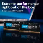 Crucial 16GB RAM DDR5 5600MHz (Down-clocking to 5200MHz or 4800Mhz) Laptop Memory, SODIMM 262-Pin, Compatible with Intel Core and AMD Ryzen Processors |  CT16G56C46S5 - Image 5