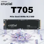 Crucial T705 2TB PCIe Gen5 NVMe M.2 SSD, Up to 14,500MB/s Read & 12,700MB/s Write, Gen5 Gaming Drive with 232-Layer NAND, DirectStorage Ready, Works with Intel & AMD | CT2000T705SSD3