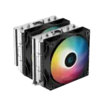 DeepCool AG620 ARGB Dual Tower CPU Cooler With 260W TDP, 6 Copper Heat Pipes, Dual 120mm Hydro Bearing Fans, Addressable RGB Lighting, Core Touch 2.0, LGA1851 & AM5 Support | BLACK  - Image 10