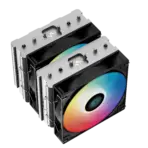 DeepCool AG620 ARGB Dual Tower CPU Cooler With 260W TDP, 6 Copper Heat Pipes, Dual 120mm Hydro Bearing Fans, Addressable RGB Lighting, Core Touch 2.0, LGA1851 & AM5 Support | BLACK  - Image 12