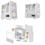 DEEPCOOL CH360 DIGITAL WH ARGB mATX White Gaming Case - Supports Mini-ITX / Micro-ATX -  Build in One 120mm & Two 140mm ARGB Fans | REAL-TIME DUAL-STATUS DIGITAL DISPLAY  | USB3.0, Audio , TYPE-C Front I/O Ports | Tempered Glass Window | WHITE R-CH360-WHAPE3D-G-1 - Image 9