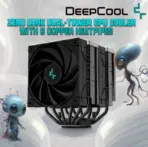 DeepCool Ak620 Zero Dark Dual-Tower CPU Cooler with 6 Copper Heatpipes, Dual 120mm Fdb Fans , 500-1850 Rpm , 68.99 Cfm,  260w Max Dissipation , Intel LGA AMD AM5/AM4 Sockets | BLACK