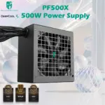 GamerStorm by DeepCool PF500X 500W Power Supply With Triple Bronze Certifications, Premium Japanese Capacitors, 8 Protections, 120mm HYB Fan, Sleeved Cables