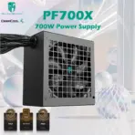GamerStorm by DeepCool PF700X 700W Power Supply With Triple Bronze Certifications, Premium Japanese Capacitors, Active PFC DC-To-DC Topology, 8 Protections, 120mm HYB Fan