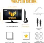 ASUS TUF Gaming VG27AQM5A-P 27" QHD 300Hz Fast IPS Monitor , 0.3ms GTG , ELMB Sync , 95% DCI-P3 , HDR10 , G-SYNC Compatible , FreeSync Premium , Dual 2W Speakers , Gaming AI &  Shadow Boost | No Stand Included - Image 9