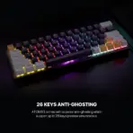 FANTECH ATOM63 MK874V2 MECHANICAL GAMING KEYBOARD - 60% , 63 Total keys – Double Injection Keycaps – 3 Pin Hot Swappable – Blue Switch – 17 RGB Modes – 26 Keys Rollover AntiGhosting | MIZU SERIES NAVY BLUE - Image 5