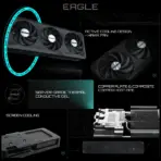 GIGABYTE GeForce RTX 5060 Ti EAGLE MAX OC 16GB GDDR7 28Gbps, 2617MHz Boost, PCIe 5.0, 4608 CUDA Cores, WINDFORCE Cooling, 3x DP 2.1b, HDMI 2.1b, GV-N506TEAGLEMAX OC-16GD - Image 2