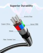Headphone Splitter Mic Cable for Computer, 3.5mm Headphone Mic Stereo Y Splitter, Headset 3.5mm Female to 2 Dual Male Microphone Audio Jack Stereo Jack to Gaming Speaker PC Adapter - Image 5