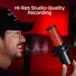 HyperX QuadCast 2 USB Gaming Microphone with Hi-Res Studio-Quality Recording, Tap-to-Mute Sensor, On-Board Controls, Removable Shock Mount & Stunning HyperX Red Lighting for PC, PS4, PS5 | BLACK RED - Image 6