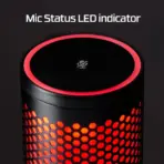 HyperX QuadCast 2 USB Gaming Microphone with Hi-Res Studio-Quality Recording, Tap-to-Mute Sensor, On-Board Controls, Removable Shock Mount & Stunning HyperX Red Lighting for PC, PS4, PS5 | BLACK RED - Image 3