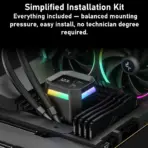 DeepCool LM360 360mm CPU Liquid Cooler with 2.4 Inch IPS Display, ARGB Triple Fans PWM, 6th Gen Pump Anti Leak, Intel LGA1700 AM5 AM4, Real-Time Monitoring | BLACK - Image 7