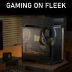 DeepCool CL6600 ATX Case With Preinstalled 360mm Liquid Cooler & Dual ARGB Fans, Split Chamber Design, 413mm GPU Support, FDB Fans, High Airflow Tempered Glass | WOOD/Black - Image 5