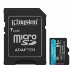 Kingston Canvas Go Plus 64GB MicroSD Card UHS-I U3 V30 A2 Up To 200MB/s Read 100MB/s Write exFAT For 4K UHD Gaming Drones Action Cams Android