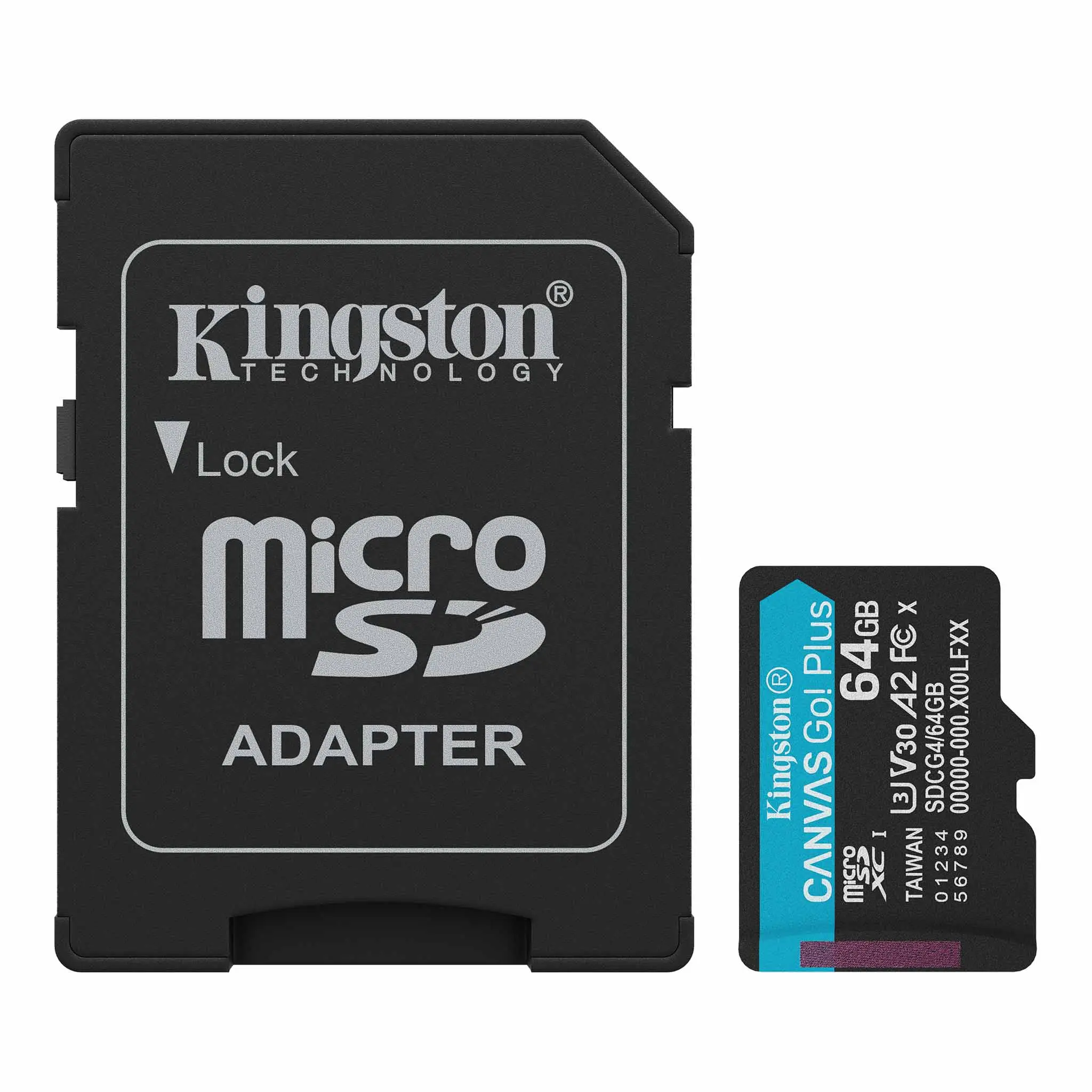 IMG_69c7b926af6c3.webp Kingston Canvas Go Plus 64GB MicroSD Card UHS-I U3 V30 A2 Up To 200MB/s Read 100MB/s Write exFAT For 4K UHD Gaming Drones Action Cams Android - Image 1