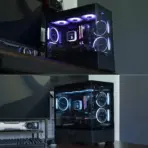 DeepCool CG380 3F Micro-ATX Panoramic Case, 3x ARGB Built-in Fans, Tempered Glass, USB-C Gen2, 360mm Radiator, 410mm GPU Clearance, Reverse Connector Support | BLACK  - Image 8