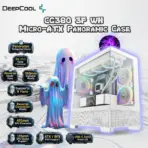 DeepCool CG380 3F DeepCool CG380 3F WH Micro-ATX Panoramic Case, 3x ARGB Built-in Fans, Tempered Glass, USB-C Gen2, 360mm Radiator, 410mm GPU Clearance, Reverse Connector Support | WHITE